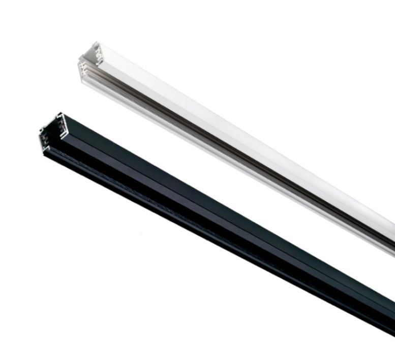 3 Fase rail voor Led-spot 2 m wit-zwart