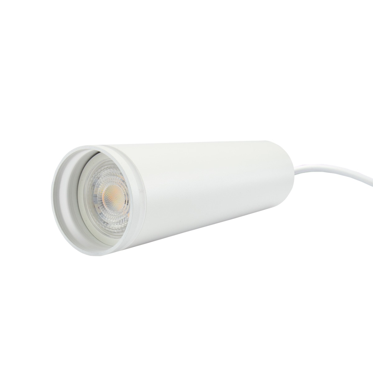 Led Spot Pendel ( 1mtr ) Wit met Witte Rand met GU10 