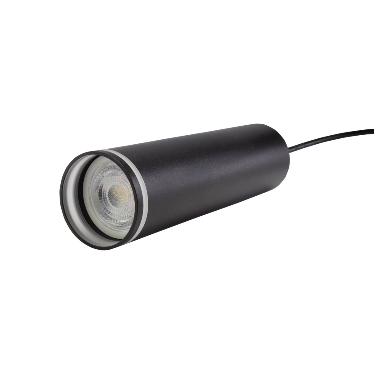 Led Spot Pendel ( 1mtr ) Zwart met Witte rand met GU10 Fitting IP20