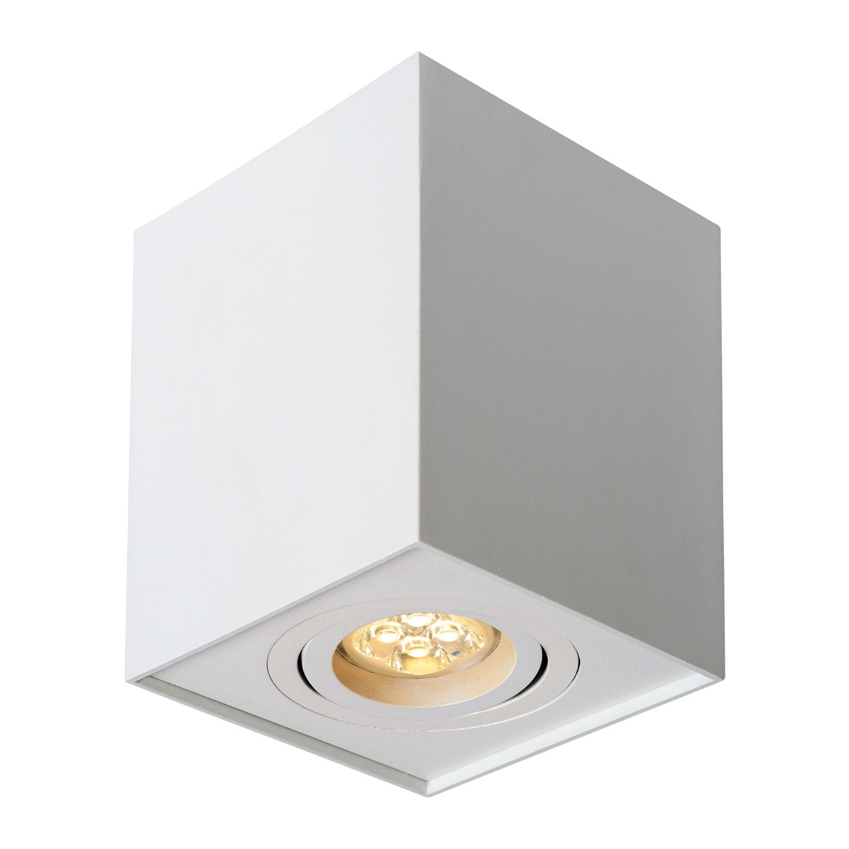 LED Spot GU10 fitting Opbouw kantelbaar Wit IP20 Vierkant