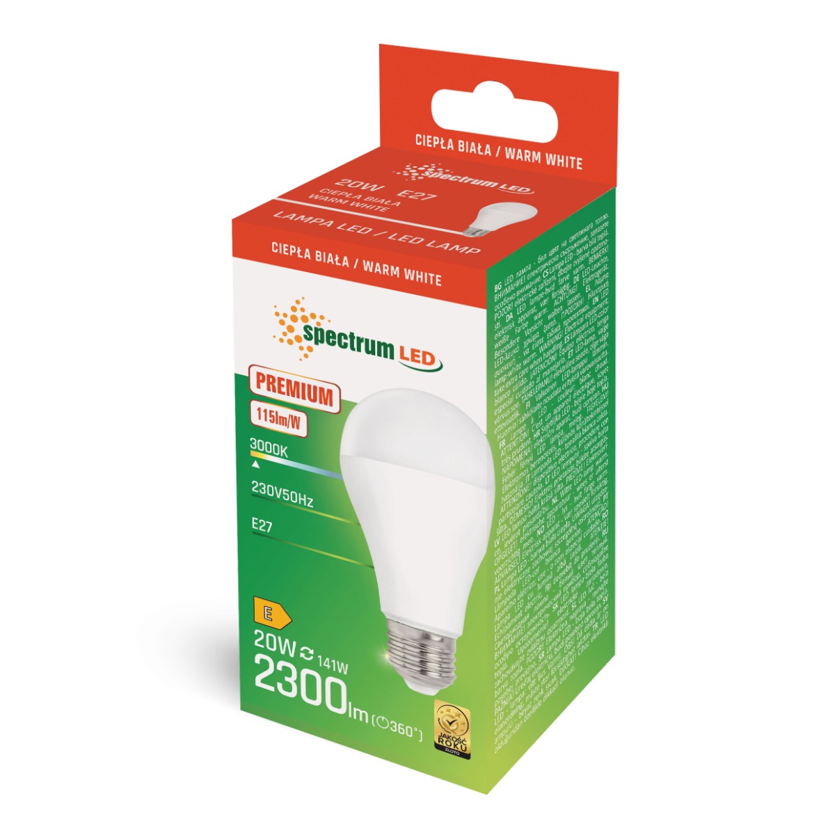 LED E27 GLS A65 20W Premiun 230V