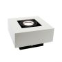 MIRORA GU10 SURFACE GU10 250V IP20 145X145X85MM WHITE BLACK SQUARE REGULATED EYE