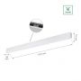 Led Linear Pendant Light Sensor White 112cm 36W