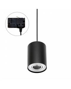 LED Spot for 3-circuit High-voltage Track System GU10 IP20 Round Black regulated eye