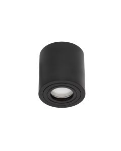 LED Spot GU10 Surface-Mounted Round IP65 250V 90x97mm Black