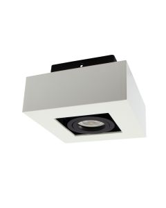 MIRORA GU10 SURFACE GU10 250V IP20 145X145X85MM WHITE BLACK SQUARE REGULATED EYE