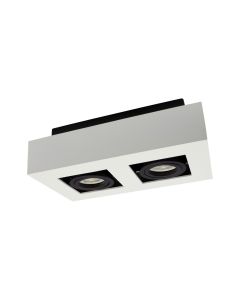 MIRORA GU10 X2 SURFACE GU10 250V IP20 255X145X85MM WHITE BLACK RECTANGLE REGULATED EYE