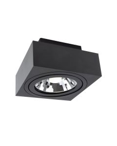 LED Spot AR111 GU10 Surface-Mounted Black Square IP20 145X145X85mm Regulated Eye