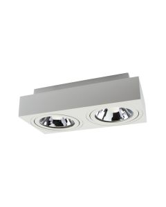 LED Spot AR111 x2 GU10 Surface-Mounted White Square IP20 293X145X85mm Regulated Eye